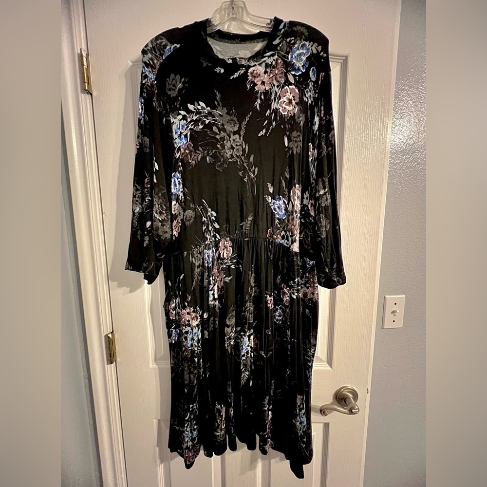 Torrid Super Soft Mock Neck Long Sleeve Floral Dress - 3